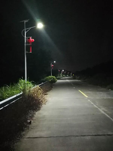 廣東省揭陽市中國結(jié)太陽能路燈安裝實例
